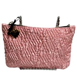 Ipsy Glam Bag February 2024 Elegant Pink Textured Women's Cosmetic Bag